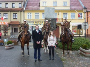 W towarzystwie gospodarza imprezy - Burmistrza Kostrzyna Wielkopolskiego - Szymona Matyska